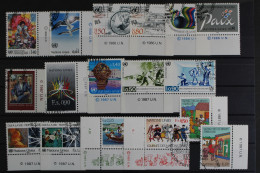 UNO Genf, MiNr. 137-161, Jhg. 1986+1987, Ohne Bl. 4, Ohne ZD, ESST - Autres & Non Classés