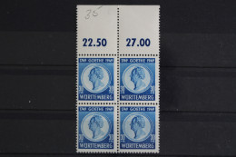 Franz. Zone Württemberg, MiNr. 46, VB, Oberrand, Postfrisch - Sonstige & Ohne Zuordnung