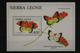 Sierra Leone, Schmetterlinge, MiNr. Block 170, Postfrisch - Sierra Leone (1961-...)
