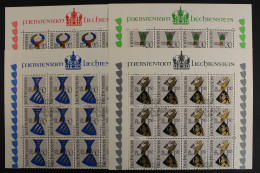 Liechtenstein, MiNr. 465-468, 12er Bogenteile, Gestempelt - Andere & Zonder Classificatie