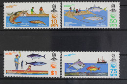 Brunei, Fische / Meerestiere, MiNr. 281-284, Postfrisch - Brunei (1984-...)