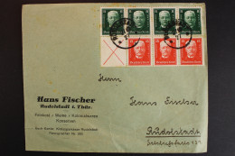 Deutsches Reich, MiNr. H-Blatt 56, Brief - Zusammendrucke