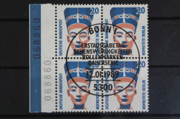 Deutschland (BRD), MiNr. 1398, 4er Block, Li. Rand M. Bogennummer, ESST - Other & Unclassified