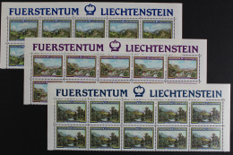 Liechtenstein, MiNr. 806-808, 10er Bogenteile, Postfrisch - Autres & Non Classés