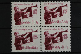 Deutsches Reich, MiNr. 585 X, 4er Block, Postfrisch - Ungebraucht
