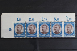 Deutsches Reich, MiNr. 543, 5er Streifen, Ecke Li. Oben, Ungebraucht - Unused Stamps