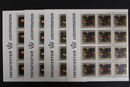 Liechtenstein, MiNr. 809-812, 12er Bogenteile, Postfrisch - Other & Unclassified