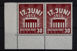 Berlin, MiNr. 111, Waag. Paar, Ecke Links Unten, Postfrisch - Unused Stamps