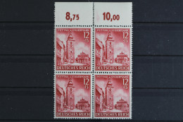 Deutsches Reich, MiNr. 808, 4er Block, Oberrand, Postfrisch - Unused Stamps