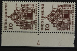 Deutschland (BRD), MiNr. 454, Senkr. Paar, Li. Rand, DZ 4, Postfrisch - Unused Stamps