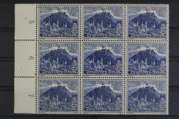 Deutsches Reich, MiNr. 737, 9er Block, Li. Rand, Postfrisch - Unused Stamps