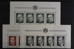 Liechtenstein, MiNr. 503-505, 4er Bogenteil, Postfrisch - Autres & Non Classés