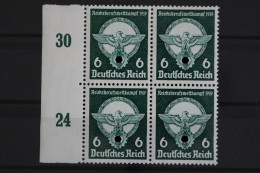 Deutsches Reich, MiNr. 689, 4er Block, Li. Rand M. RWZ 30,24, Postfrisch - Ungebraucht
