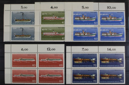 Berlin, MiNr. 483-487, 4er Blöcke, Ecken Li. Oben, Postfrisch - Unused Stamps