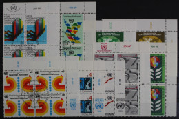 UNO Wien, MiNr. 7-15, Jahrgang 1980, Ohne Block, Viererblöcke, ESST - Andere & Zonder Classificatie