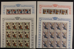 Liechtenstein, MiNr. 433-436, 12er Bogenteile, Postfrisch - Other & Unclassified