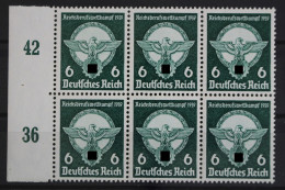 Deutsches Reich, MiNr. 689, 6er Block, Li. Rand M. RWZ 42,36, Postfrisch - Unused Stamps