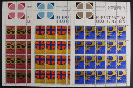 Liechtenstein, MiNr. 482-484, Bogen, Postfrisch - Other & Unclassified