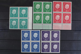 Deutschland (BRD), MiNr. 302-306, Viererblöcke, Postfrisch - Nuovi