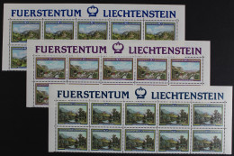 Liechtenstein, MiNr. 806-808, 10er Bogenteile, Postfrisch - Andere & Zonder Classificatie