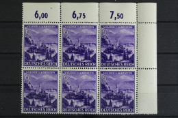 Deutsches Reich, MiNr. 807, 6er Block, Ecke Re. Oben, Postfrisch - Unused Stamps