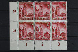 Deutsches Reich, MiNr. 808, 6er Block, Ecke Li. Unten, Postfrisch - Unused Stamps