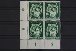Deutsches Reich, MiNr. 762, 4er Block, Ecke Li. Unten, Postfrisch - Unused Stamps