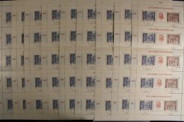 Österreich, MiNr. Block 3, 9 Bögen M. Je 5 Blöcken=45 Blöcke, Gestempelt - Unused Stamps