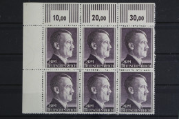 Deutsches Reich, MiNr. 800 B, 6er Block, Ecke Li. Oben, Postfrisch - Unused Stamps