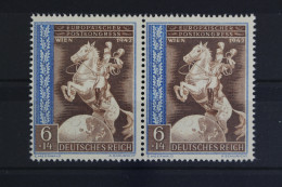 Deutsches Reich, MiNr. 821, Waag. Paar, PLF F 44, Postfrisch - Plaatfouten & Curiosa