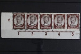 Deut. Reich, MiNr. 540, 5er Streifen, Ecke Li. Unten, Halbe HAN, Ungebraucht - Unused Stamps