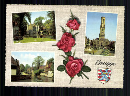Brugge, 3 Ortsansichten, Rosen, Wappen - Autres & Non Classés