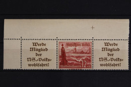 Deutsches Reich, MiNr. W 128, Ecke Links Oben, Passerkreuz, Postfrisch - Zusammendrucke