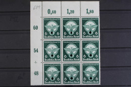 Deutsches Reich, MiNr. 689, 9er Block, Ecke Li. Oben, Passerkreuz, Postfrisch - Unused Stamps