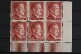 Deutsches Reich, MiNr. 801 B, 6er Block, Ecke Re. Unten, Postfrisch - Unused Stamps