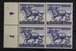 Deutsches Reich, MiNr. 814, 4er Block, Li. Rand, Postfrisch - Ungebraucht