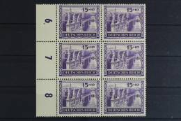 Deut. Reich, MiNr. 805, 6er Block, Li. Rand, Postfrisch - Unused Stamps