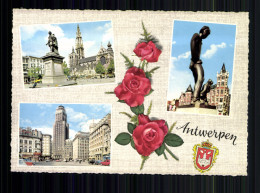 Antwerpen, 3 Ortsansichten, Rosen, Wappen - Other & Unclassified