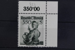 Österreich, MiNr. 923, Ecke Re. Oben, Postfrisch - Unused Stamps