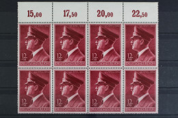 Deutsches Reich, MiNr. 813 Y, 8er Block, Oberrand, Postfrisch - Nuevos