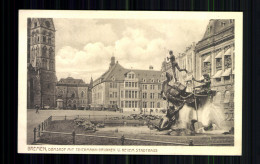 Bremen, Domhof Mit Teichmann-Brunnen U. Neuem Stadthaus, Mit Marken - Bremen