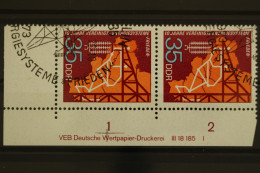 DDR, MiNr. 1871, Waag. Paar, Ecke Mit DV 1, Gestempelt - Used Stamps