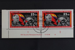 DDR, MiNr. 1200, Waagerechtes Paar, Ecke Links Unten, DV II, Gestempelt - Used Stamps