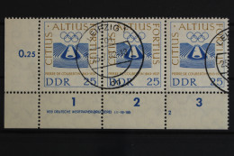 DDR, MiNr. 940, Dreierstreifen, Ecke Li. Unten, DV 2, Gestempelt - Oblitérés