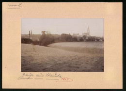 Fotografie Brück & Sohn Meissen, Ansicht Staucha, Ortsansicht Mit Kirche  - Lugares
