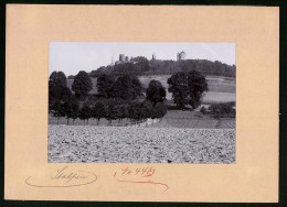 Fotografie Brück & Sohn Meissen, Ansicht Stolpen, Blick Vom Feld Zur Burg  - Lieux