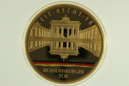 Brandenburger Tor / Bundeshauptstadt, Cu Mit Farbdruck, Polierte Platte - Autres & Non Classés