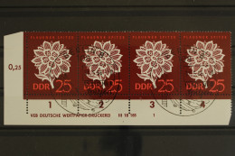 DDR, MiNr. 1187, Viererstreifen, Ecke Li. Unten, DV 1, Gestempelt - Used Stamps