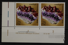 DDR, MiNr. 1740, Waag. Paar, Ecke Li. Unten, DV I, Postfrisch - Unused Stamps