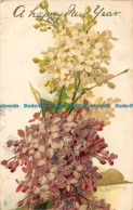 R164455 Greetings. A Happy New Year. Flowers. Tuck. Art. 1907 - Monde